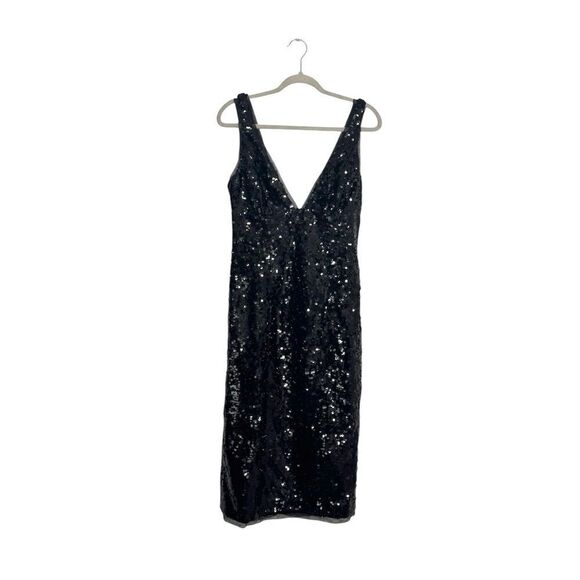 NWT J CREW Collection Sequin midi sheath dress in black - Picture 8 of 10